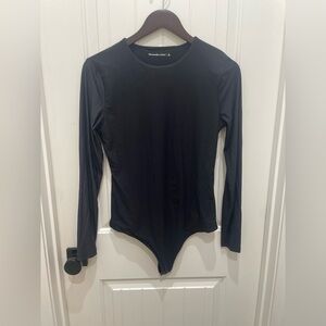 Abercrombie & Fitch Black Long Sleeve Bodysuit